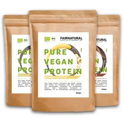 Bio Veganes Proteinpulver 3er-Bundle (Vanille, Schoko, Banane)