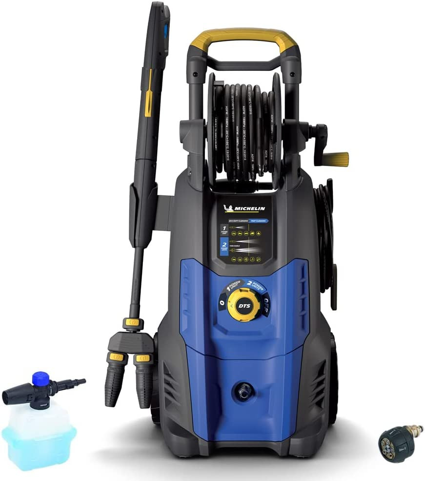 Michelin MPX27DTS professionele hogedrukreiniger met dubbele snelheid en dubbele spuitkop, 2700 Watt, 160 Bar