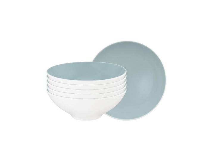 Seltmann Weiden Dessertschalen Life Fashion Green Chic ø 14,6 cm 6er Set, Türkis, Keramik, Rund, Geschirr, Schalen & Schüsseln, Dessertschalen