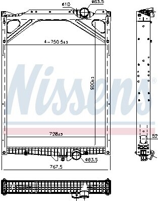 NISSENS 606367 Kühler Wasserkühler Motorkühler für VOLVO B12