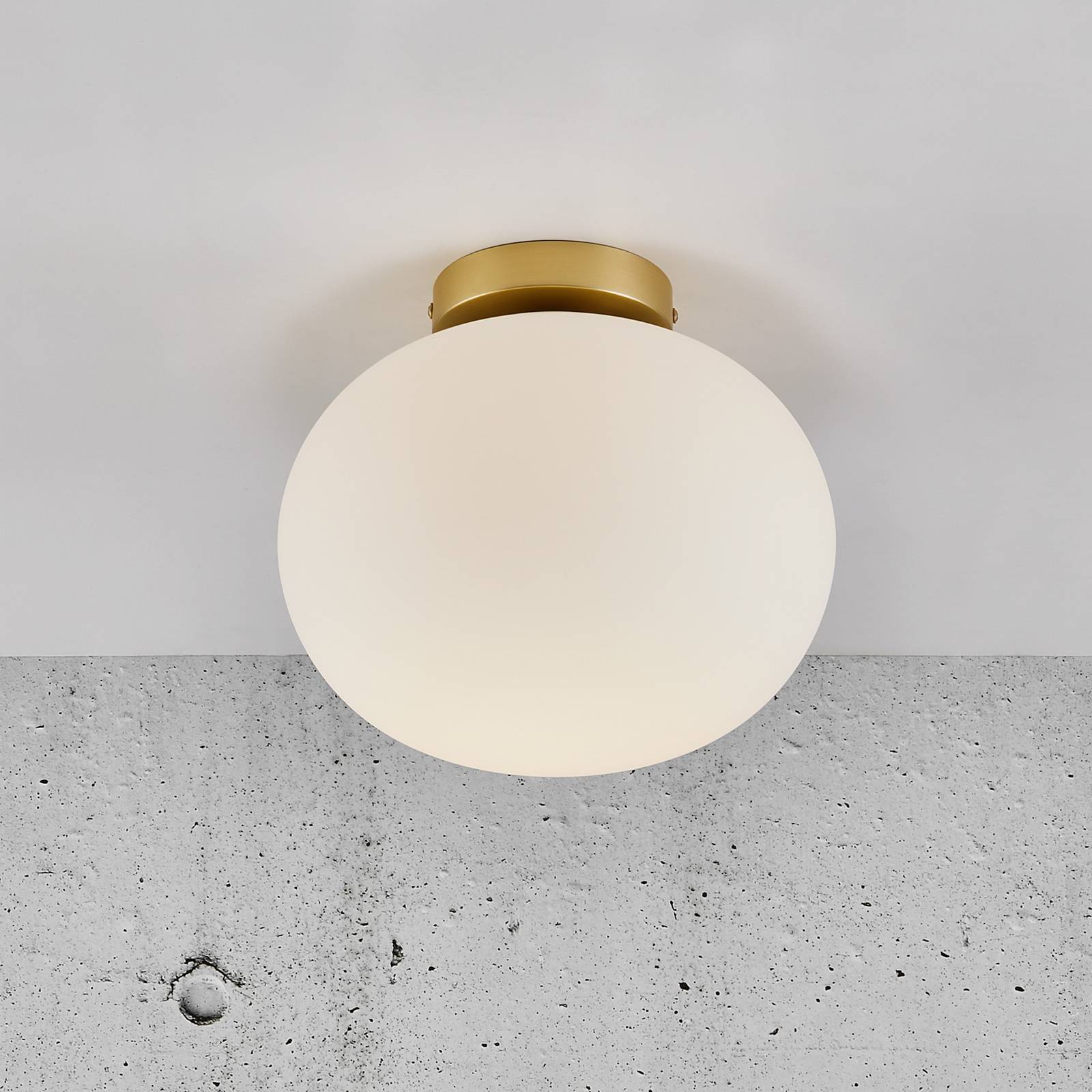 Nordlux Plafoniera soffitto Alton, dimmerabile, Ottone / Oro, Soggiorno / Sala da pranzo, Vetro, Plafoniera