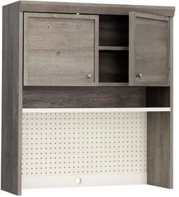 Klair Living "Wood Hutch with Craft Storage, Brown - 31.81"" W x 12.28"" D x 36.02"" H"