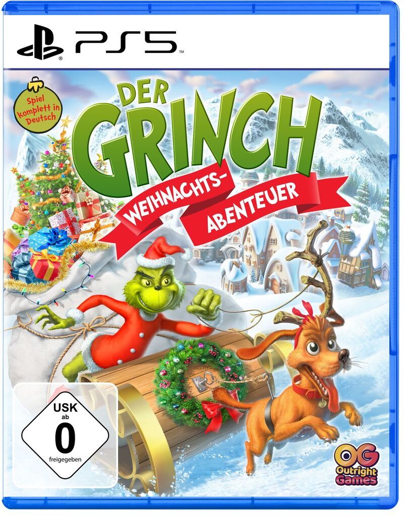 OUTRIGHT GAMES Spielesoftware "Der Grinch - Weihnachtsabenteuer", bunt (weiß, neutral), PlayStation 5, Spielesoftware, Spielesoftware