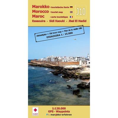 J10: Essaouira - Sidi Kaouki - Jbel El Hadid + Altstadtplan Essaouira, Karte von A. + B. Conrad, Huber, 978-3-943752-71-7