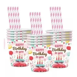 „Happy Birthday!” Pappbecher - 10 Stück