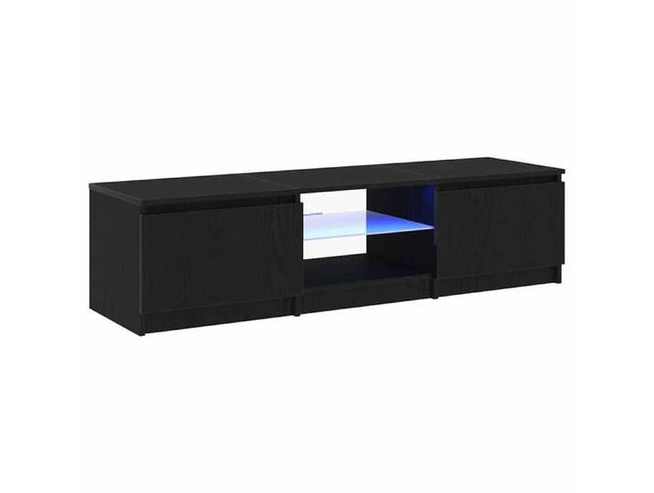 Armoire TV - BEST-HOME - Meuble TV - Chêne noir - 140x38 5x36cm - Bois d'ingénierie - Meuble de Salon 3_5336989