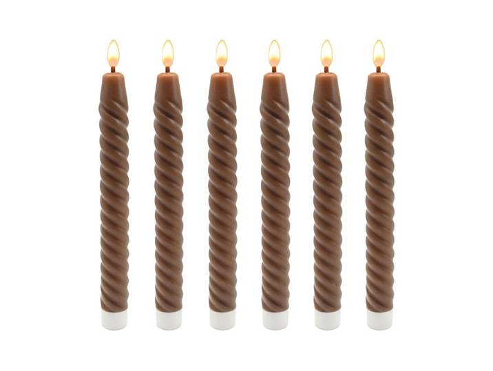 Relaxdays LED Stabkerzen 6er Set
