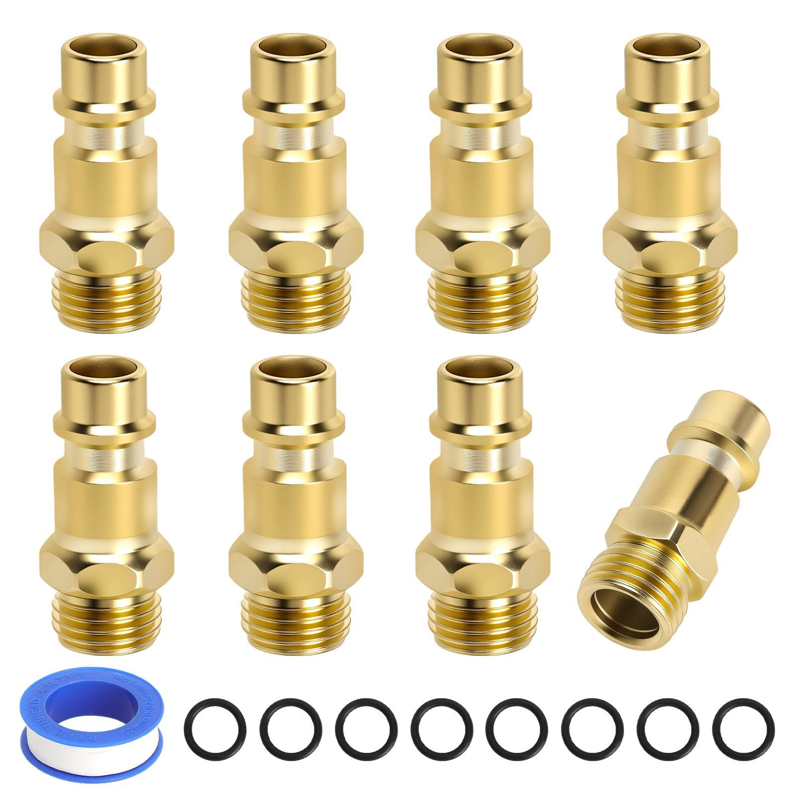 Selius 8 stuks 1/4 inch BSP Euro persluchtkoppeling met afdichtingen
