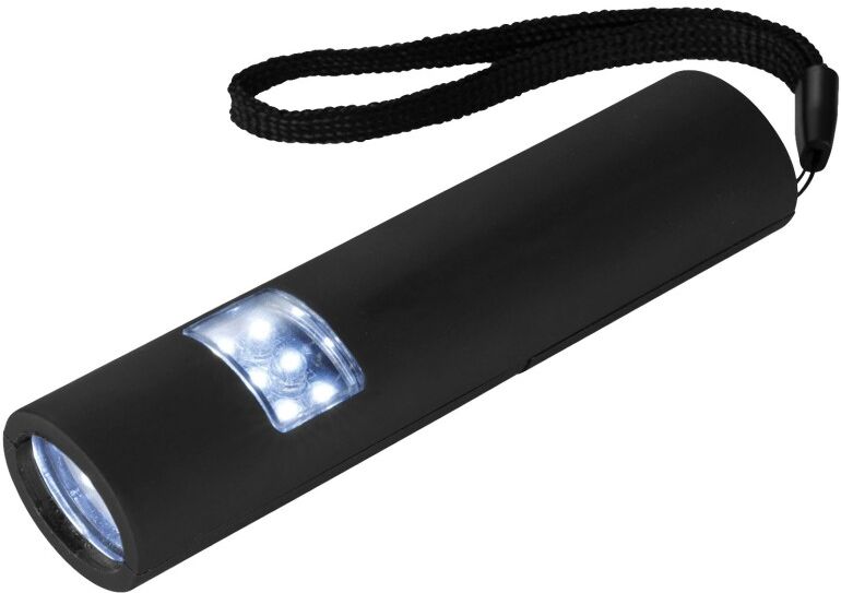 Mini lampe de poche avec LED Mini-grip noir