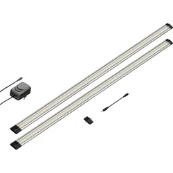 ledscom.de LED Unterbau-Leuchte SIRIS, flach, je 90cm, je 1044lm, weiß 2er Set
