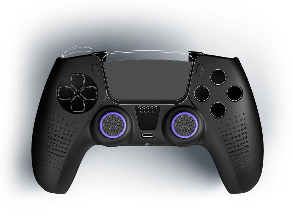 Urage PS5 DualSense 6in1-Zubehör-Set Schutz-Set PlayStation PS5 (Schwarz) 00115522