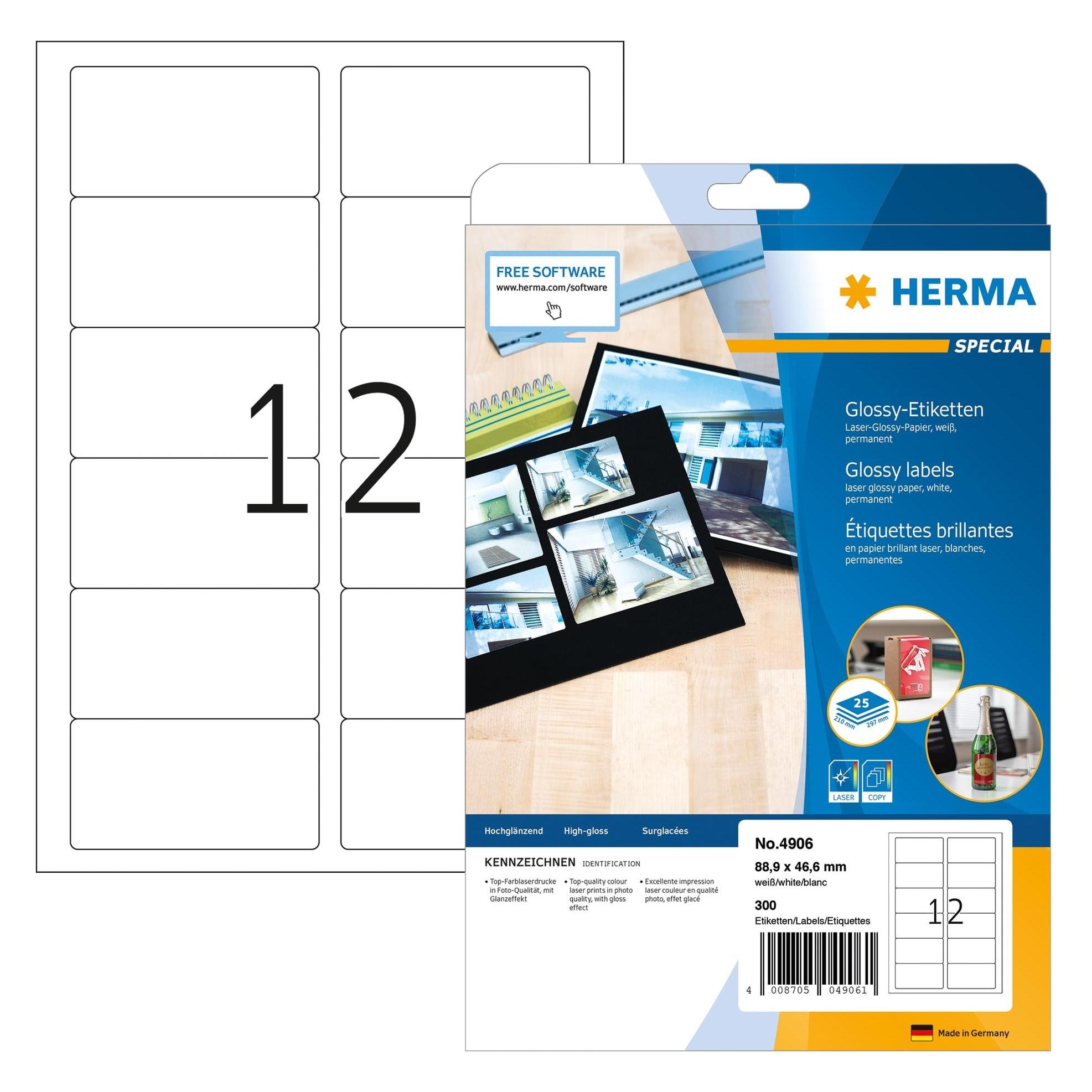 Herma Hochglanz Etiketten A4 (4906)