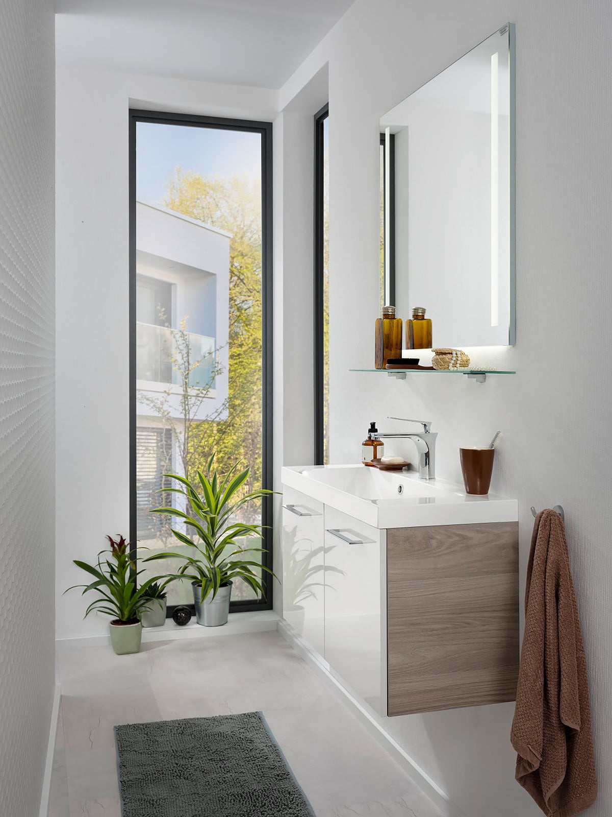 home24 Spiegelkast Linear 80cm zilver
