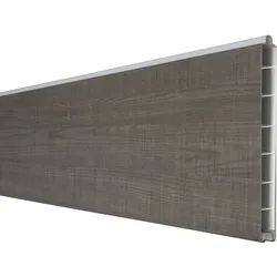 GroJa BasicLine schmal PVC-Steckzaun Sichtschutzzaun Grey Ash Cut Einzelprofil Sichtschutz Lamellenzaun