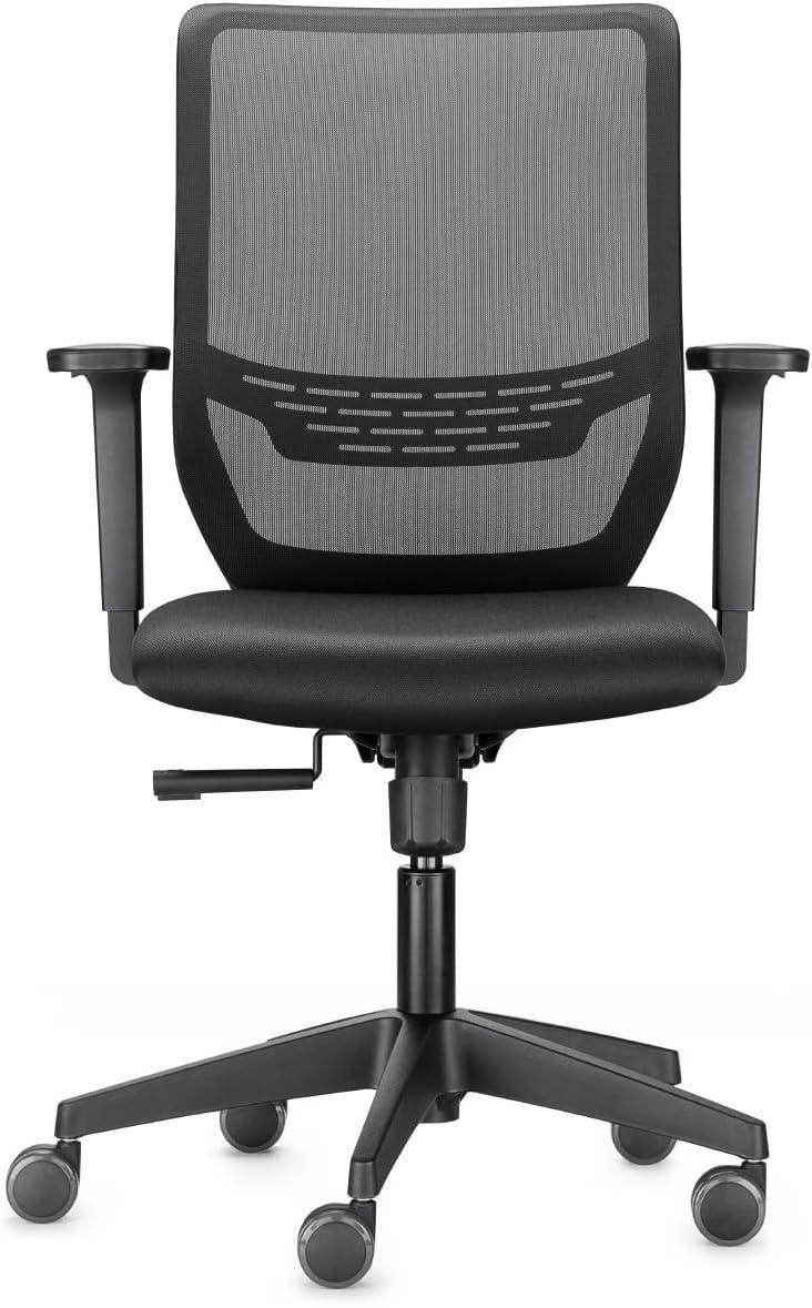Dauphin To-Sync Work bureaustoel met mesh-rugleuning, zwart