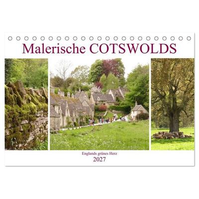 Malerische Cotswolds (Tischkalender 2027 DIN A5 quer), CALVENDO Monatskalender