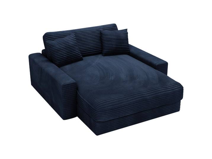 Carryhome Xxl-Sessel, Dunkelblau, Kunststoff, Füllung: Schaumstoff, Silikon,Schaumstoff, Silikon, 160x87x190 cm, Wohnzimmer, Sessel, XXL-Sessel