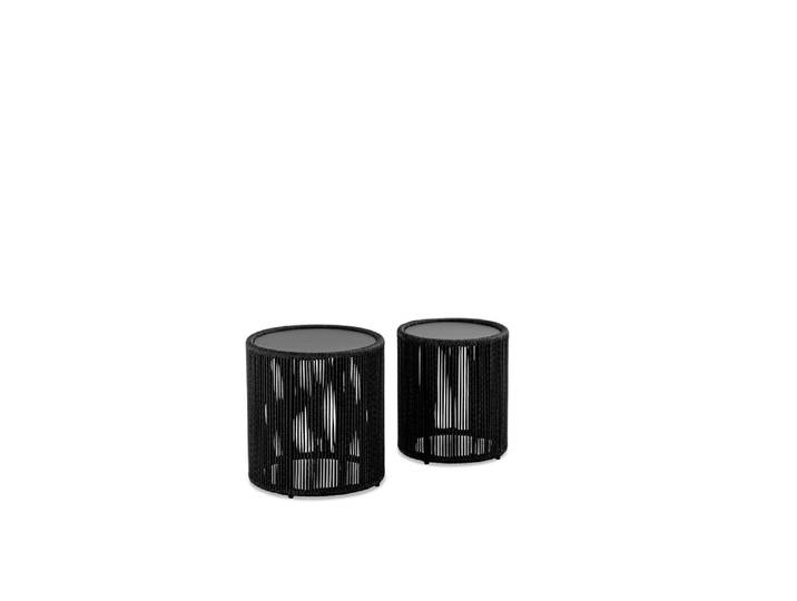 Niehoff Loredo Beistelltisch Aluminiumgestell schwarz rund