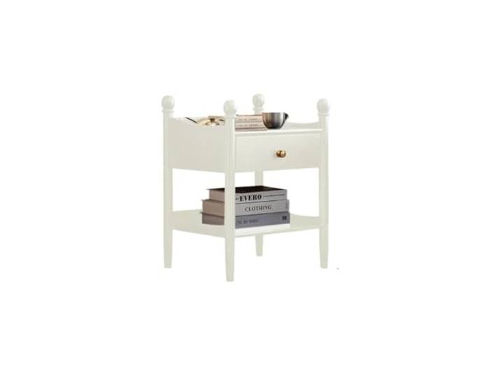 YCCHAH Bett mit Stauraum Massivholz-Schlafzimmer-Nachttisch, Einfacher Moderner Nachttisch, Lagerregal, Haushalt, Klein Desktop(02)