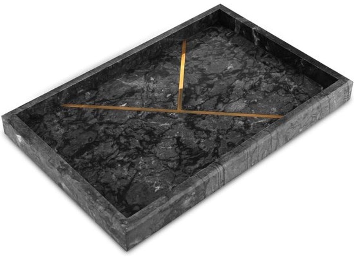 Luxe Marmeren Dienblad voor Keuken en Badkamer - Natuursteen Organiser
