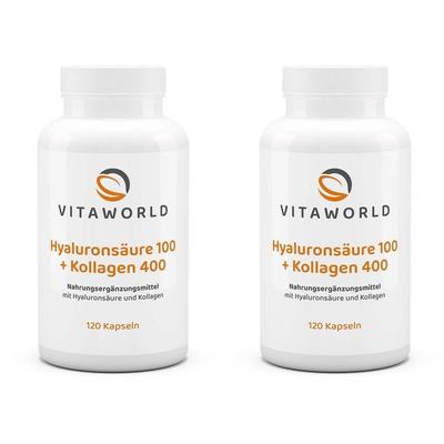 2x Hyaluronsäure 100 + Kollagen 400 2x120 St Kapseln