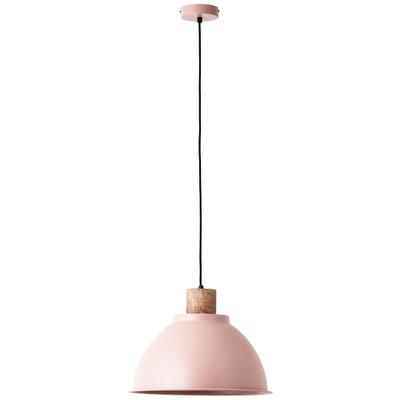 BRILLIANT Pendelleuchte "Erena", pink (pink hell), 1, Ø 38cm, Leuchten, Höhe 120 cm, Ø 38 cm, E27, kürzbar, Metall/Holz, Pendelleuchte
