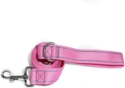 Inspire Select Reflective Nylon Dog Leash 5ft Heavy Duty Walking Lead With 360 Swivel Clasp, Comfort Handle & Night Safety Design pink l