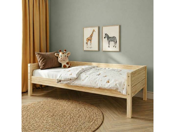 Pack lit banquette avec matelas bois massif 90x200 cm