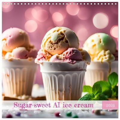 Sugar-sweet AI ice cream (Wall Calendar 2026 12 × 12 Inch) CALVENDO 12 Month Wall Calendar