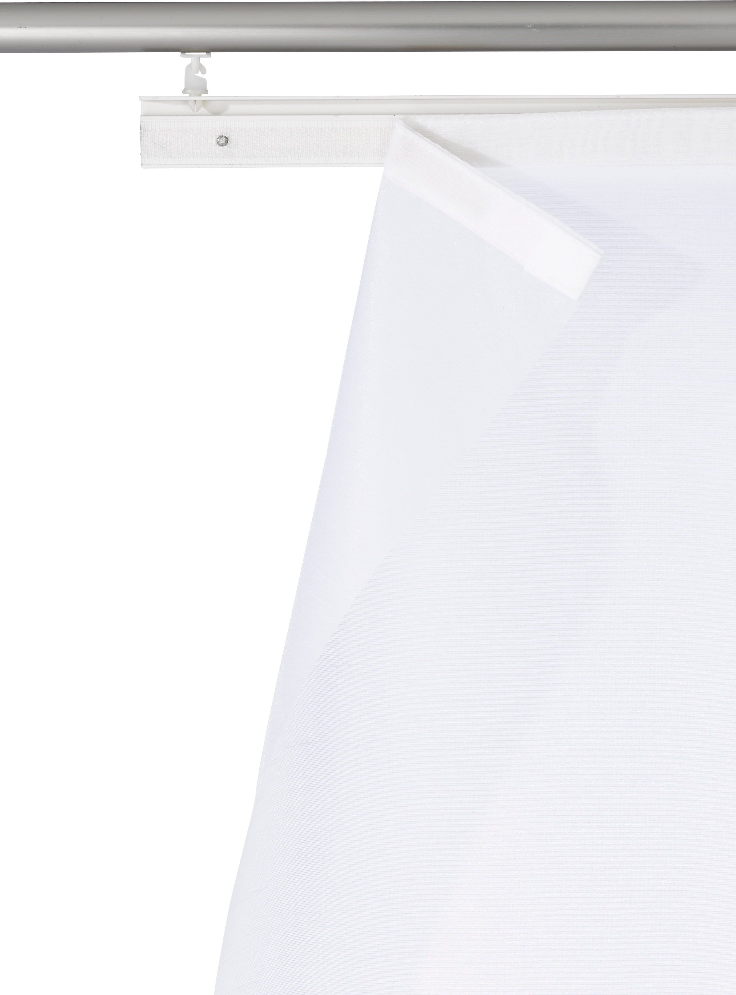 Schiebegardine HOME WOHNIDEEN "Oakland", weiß, B:60cm H:245cm, Organza, Polyester, Gardinen, Schiebegardine, HxB: 245x60, inkl. Befestigungszubehör