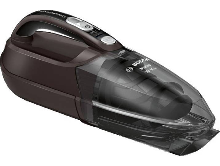 BOSCH Akku-Handstaubsauger BHN16L 16Vmax, hohe Saugkraft, lange Laufzeit, flexible Reinigung , grau, B:11cm H:13,5cm T:38cm, Akkusauger, ideal für Polster und Auto, leicht, kabellos, Akku-Handstaubsauger