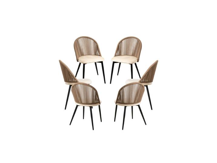 6er Set Misal Stühle - Beige