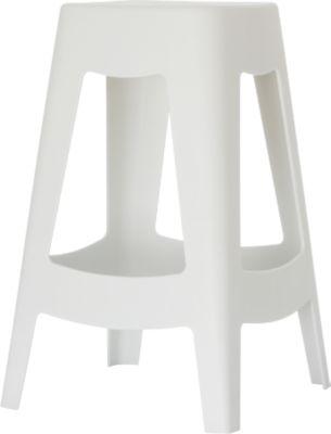 meet by Paperflow Barhocker BELLINI, Sitzhöhe 68,5 mm, 4-Fußgestell, bis 120 kg, Polypropylen, weiß, 2 Stück