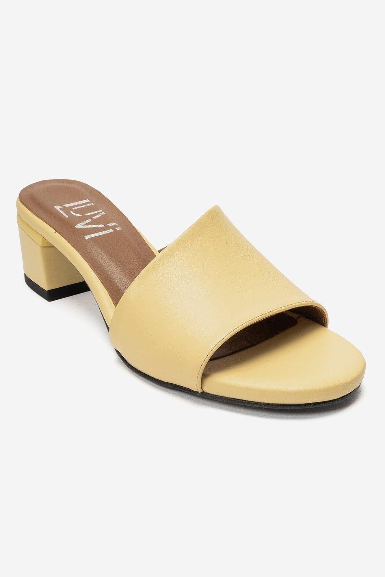 Delavie Leder-Sandale mit Blockabsatz