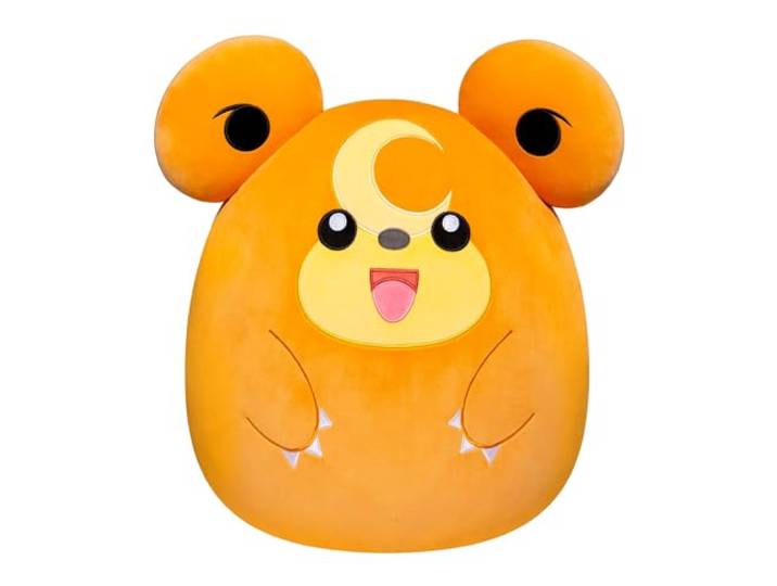 Pokémon Bandai Plüschtier Squishmallows 50 cm – Teddiursa – großes Plüschtier ultraweich – offizielles Lizenzprodukt Riesen-Plüschtier Teddiursa – JWS00051