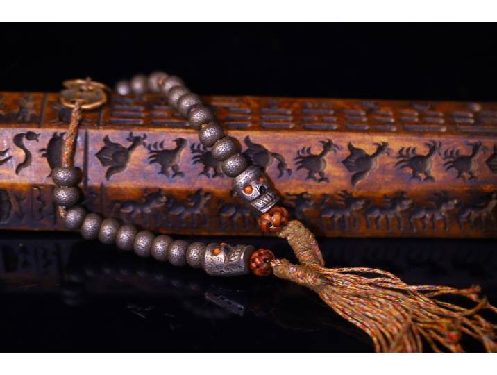 Collection de Temple Tibétain de 8 Pouces, Bracelet de Perles de Bouddha, Mosaïque de Cinabre, Amulette de Comptoir Bouddhiste, Maison de Ville