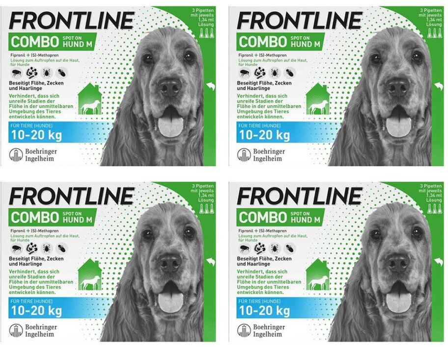 FRONTLINE COMBO Hund & Heim gegen Zecken Flöhe Larven 10-20 kg