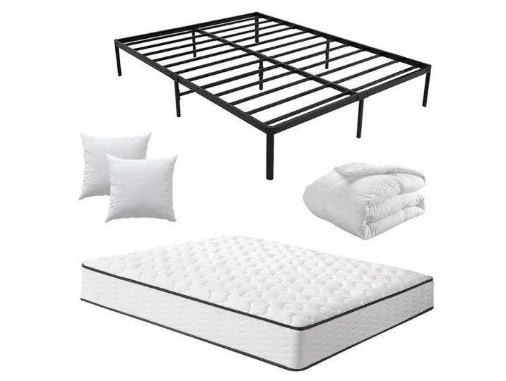 Frixovel Ensemble Matelas 160x200 et Lit et Couette et 2Oreillers
