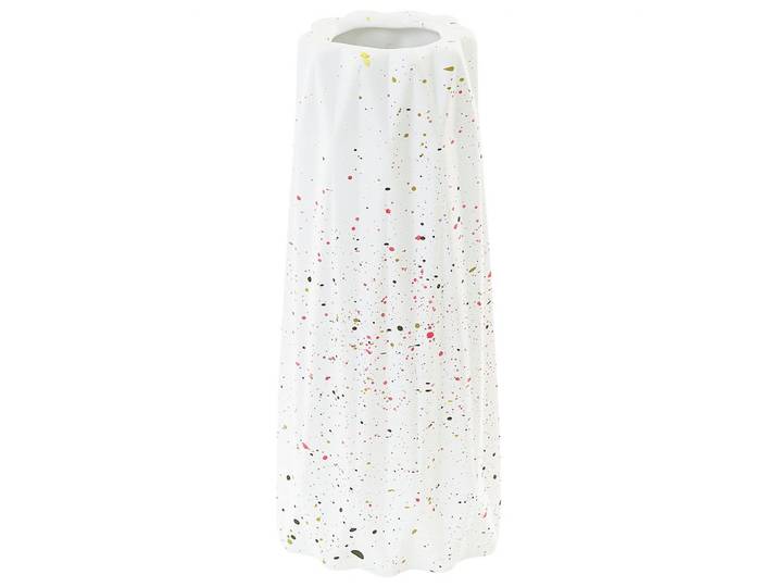 BLUMENVASE Steinzeug weiß Amaliada