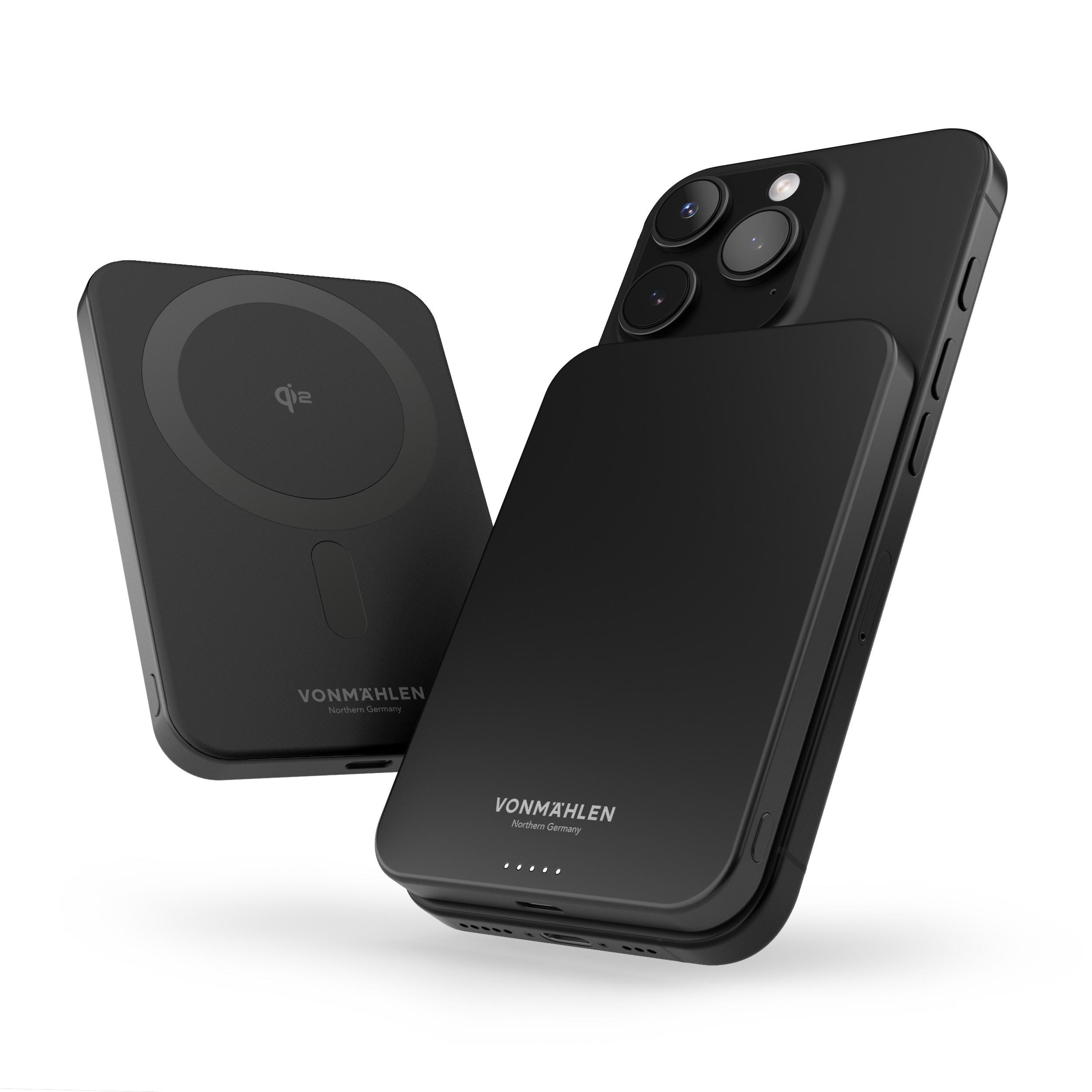 Vonmählen Evergreen Mag Magnetische Powerbank mit Qi2 20W schwarz EVM00001