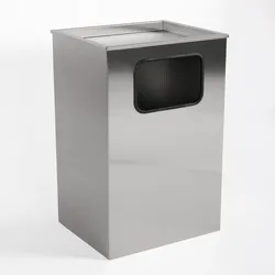 Aschenbecher mit Mülleimer Classic 62x40x33cm 28 ltr Edelstahl inkl. Inneneimer SZAGATO Standascher Abfalleimer Mülleimer Aschenbecher Abfallsammler