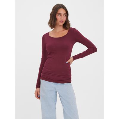 Vero Moda "VMMAXI MY LS SOFT LONG U-NECK NOOS" Baumwollmischung, regular fit