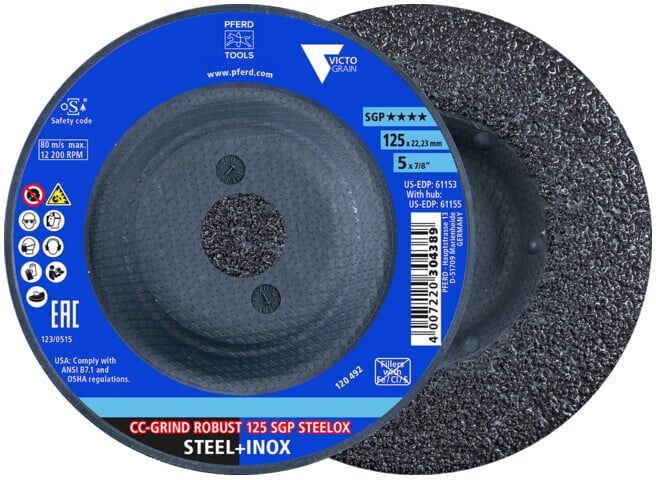 Pferd Disque abrasif SGP CC-GRIND-ROBUST STEELOX 125 mm VICTOGRAIN (64195126)