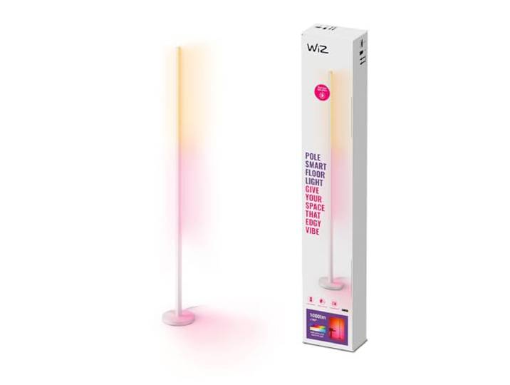 WiZ Pole Stehleuchte Tunable White and Color, RGB LED-Stehleuchte, dimmbar, 16 Mio. Farben, smarte Steuerung per App/Stimme über WLAN