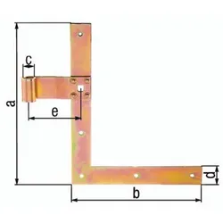 GAH Alberts Fensterl.-Winkelb.L.250x200mm B.30mm S.3mm STA galv.gelb verz.L ger - 313319