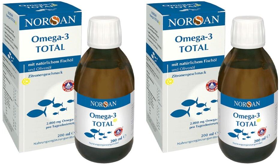 Norsan Omega 3 Total Fischöl flüssig Zitrone 2x200ml