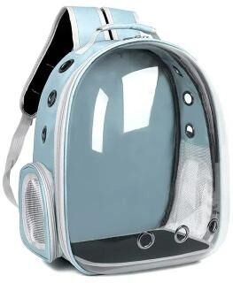 Uplift Essentials Space Capsule Transparent Breathable Pet Backpack light Blue