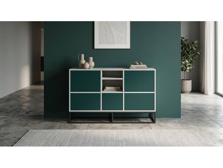 Pickawood Sideboard Premium Dekore Weiß­grau
