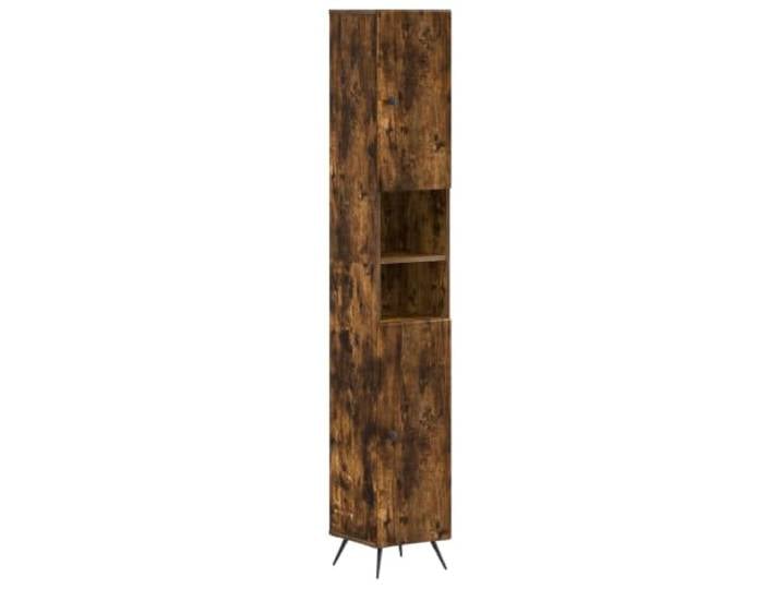 PUGYNBK Breda 3-teiliges Badezimmerschrank-Set Behandeltes Holz, wendbare Türen, kompaktes Design, offenes Regal, einfache Reinigung
