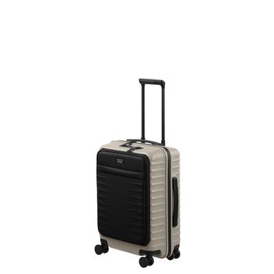 Handgepäckkoffer "UPGRADE S23 Business Handgepäcktrolley", Gr. B/H/T: 40cm x 55cm x 23cm 42 l, beige (grau), Polycarbonat, TITAN - MADE IN GERMANY, Koffer, Vortasche mit 17"-Laptopfach und flexiblem Packvolumen